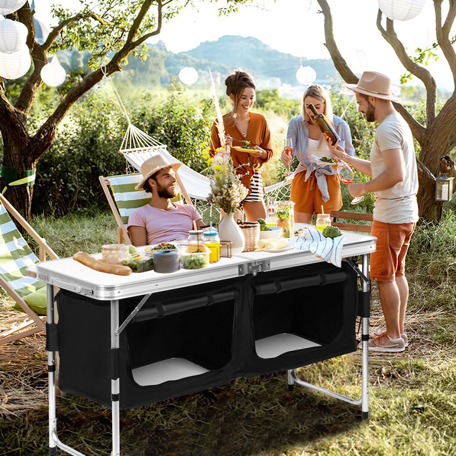 Campingküche höhenverstellbar
