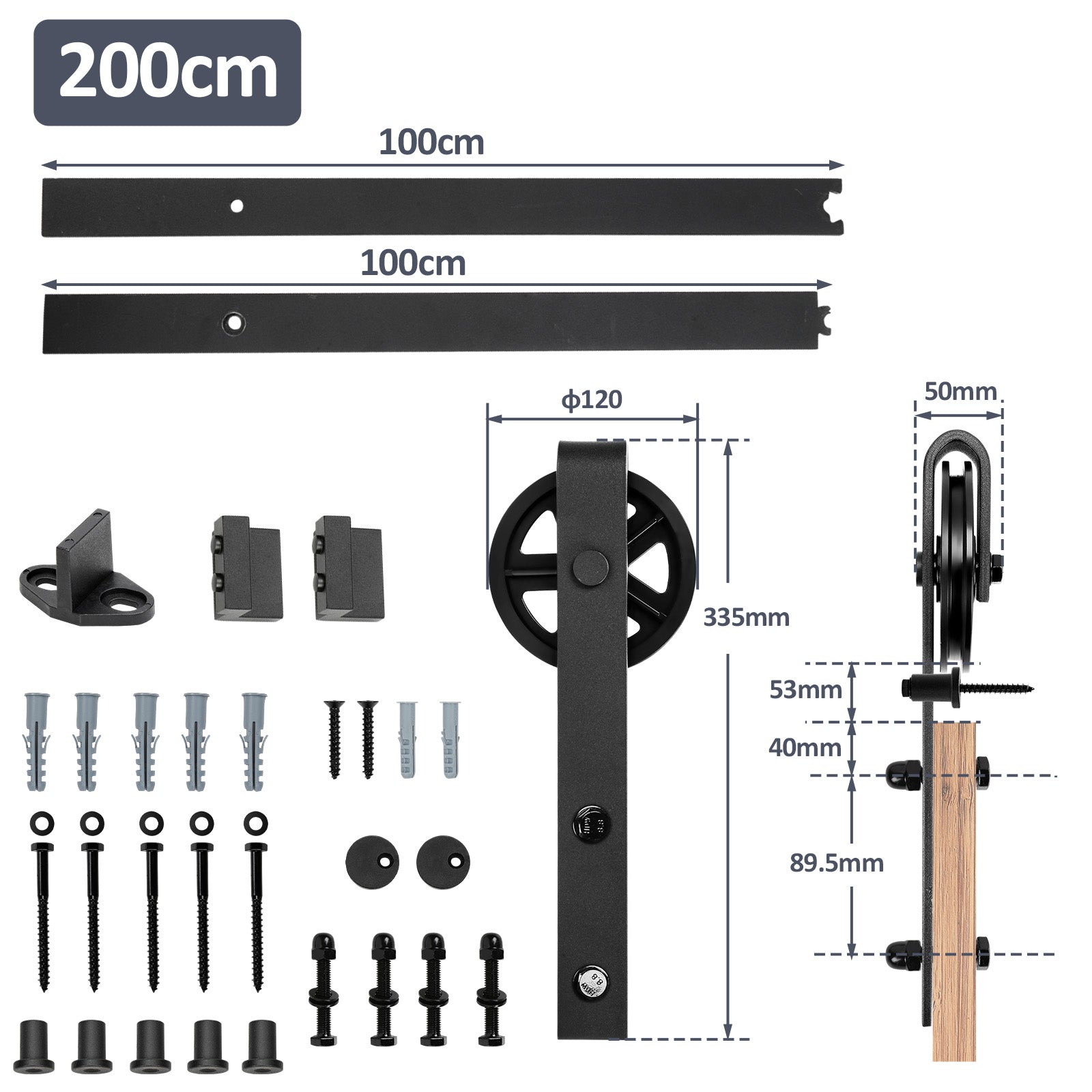 Schiebetürbeschlag Big Wheel 183/200 cm