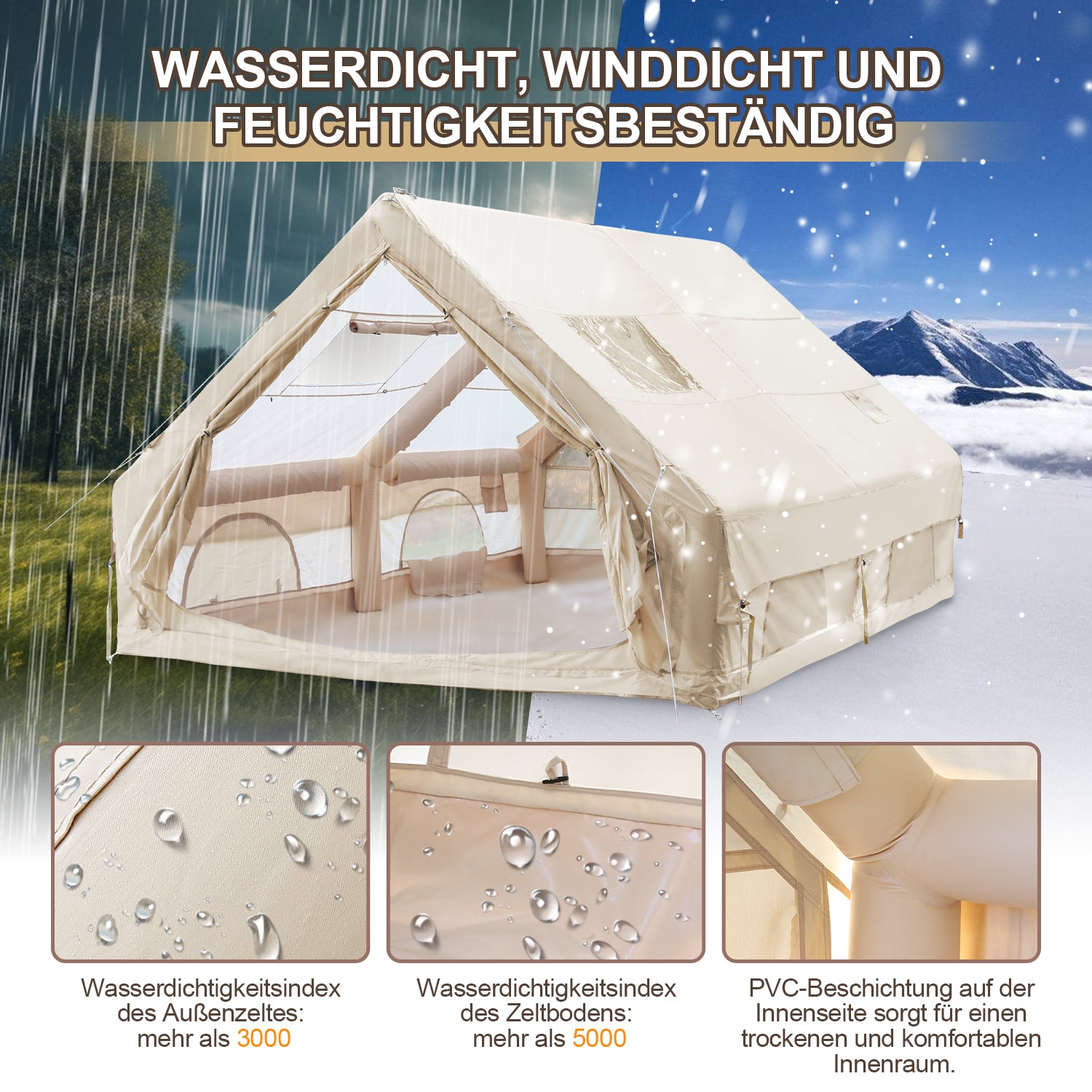 SWANEW Aufblasbares Gampingzelt