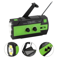 SWANEW Kurbelradio, Solar Radio, Tragbare Notfallradio 4000mAh Wiederaufladbare Powerbank Batteriebetrieben mit LED Taschenlampe & Leselicht, SOS-Alarm fĂŒr Outdoor Camping