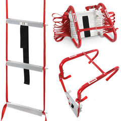 SWANEW 4,5m Faltbare Feuerleiter, EN1147 Zertifiziert, Rettungsleiter, TragfÀhigkeit 450KG