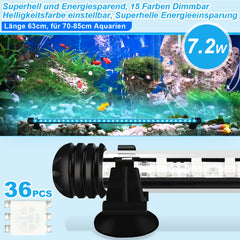 SWANEW LED Aquarium Beleuchtung18cm-112cm Aquarium Lampe RGB Aquariumleuchte