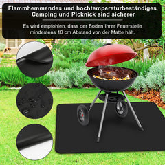 SWANEW Grillmatten, Grillmatte Grillmatten fĂŒr Gasgrill, Grillschutzmatte fĂŒr Holzkohle, Extra GroĂe Outdoor BBQ Matte, Bodenmatte Grill Matten fĂŒr Gasgrill