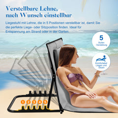 Strandmatte klappbar mit Rückenlehne