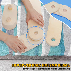 SWANEW Schwebebalken aus Holz, Balancierbalken mit 6 Balanciersteine, fĂŒr Indoor und Outdoor, Spielzeug fĂŒr Balance-Koordination, Mit Aufbewahrungstasche, geeignet fĂŒr Kinder im Alter von 3-7 Jahren