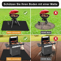 SWANEW Grillmatten, Grillmatte Grillmatten fĂŒr Gasgrill, Grillschutzmatte fĂŒr Holzkohle, Extra GroĂe Outdoor BBQ Matte, Bodenmatte Grill Matten fĂŒr Gasgrill