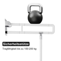 SWANEW WandstĂźtzgriff Toilette, Klappgriff Haltegriff Dusche, Rutschfeste WC Aufstehhilfe Sicherheitsgriff