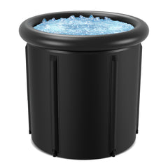 SWANEW Eisbad Eisbaden Tonne 80 cm, Faltbare Badewanne 390L, Kältetherapie Set mit 5 Isolierschichten, Aufblasbare Eistonne-Set für Zuhause