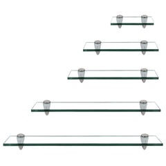 SWANEW Glasablage Glasregal, Glas Wandregal Klarglas mit 8mm ESG Sicherheitsglas und Halterung, Duschregal/Badablage
