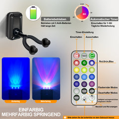 SWANEW Gitarrenhalter, Gitarrenständer, LED Gitarrenwandhalter, Gitarren Haken, für E-gitarre