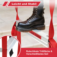 SWANEW 4,5m Faltbare Feuerleiter, EN1147 Zertifiziert, Rettungsleiter, TragfÀhigkeit 450KG
