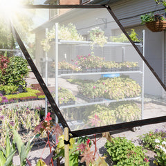 SWANEW Abdeckplane Wasserdicht, Transparente Plane mit ösen und Seil, Gartenplane, für Terrasse Gewächshaus