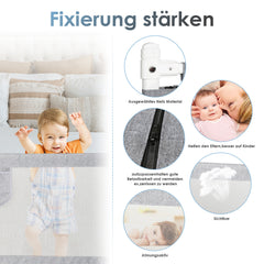 SWANEW Bettgitter Rausfallschutz – höhenverstellbares Bettschutzgitter für Kinderbett & Elternbett, 64–96 cm, in 150/180/200 cm