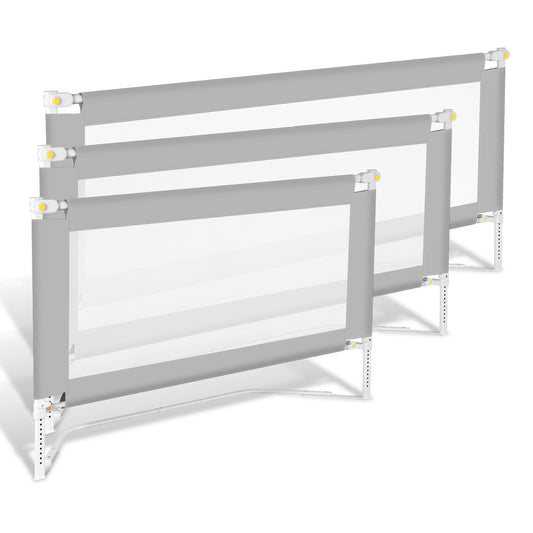 SWANEW Bettgitter Klappbar, Bettgitter Rausfallschutz höhenverstellbar (68 – 95 cm), Bettschutzgitter mit U-förmige Basis