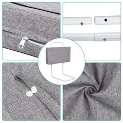 SWANEW Bettgitter für Kinder 50/60cm, Baby Bettschutzgitter 5-Loch Höhenverstellbar 40-60 cm, Kinderbettgitter für Matratzen 5-30 cm