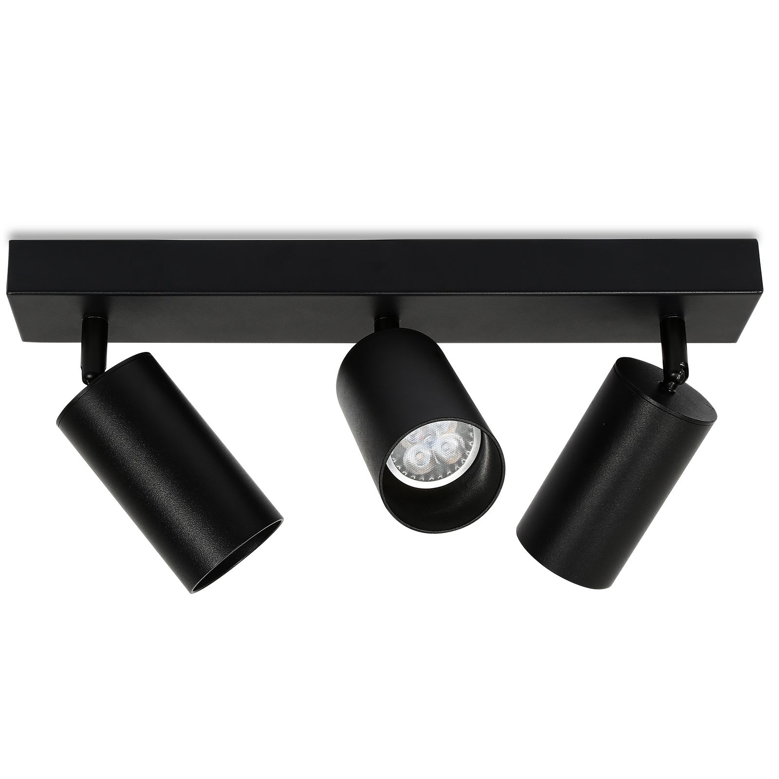 SWANEW Deckenstrahler GU10 4W, Drehbar 350° Deckenleuchte Strahler, Warmweiß 1/2/3-flammig Deckenspot, Wandstrahler, Deckenlampe