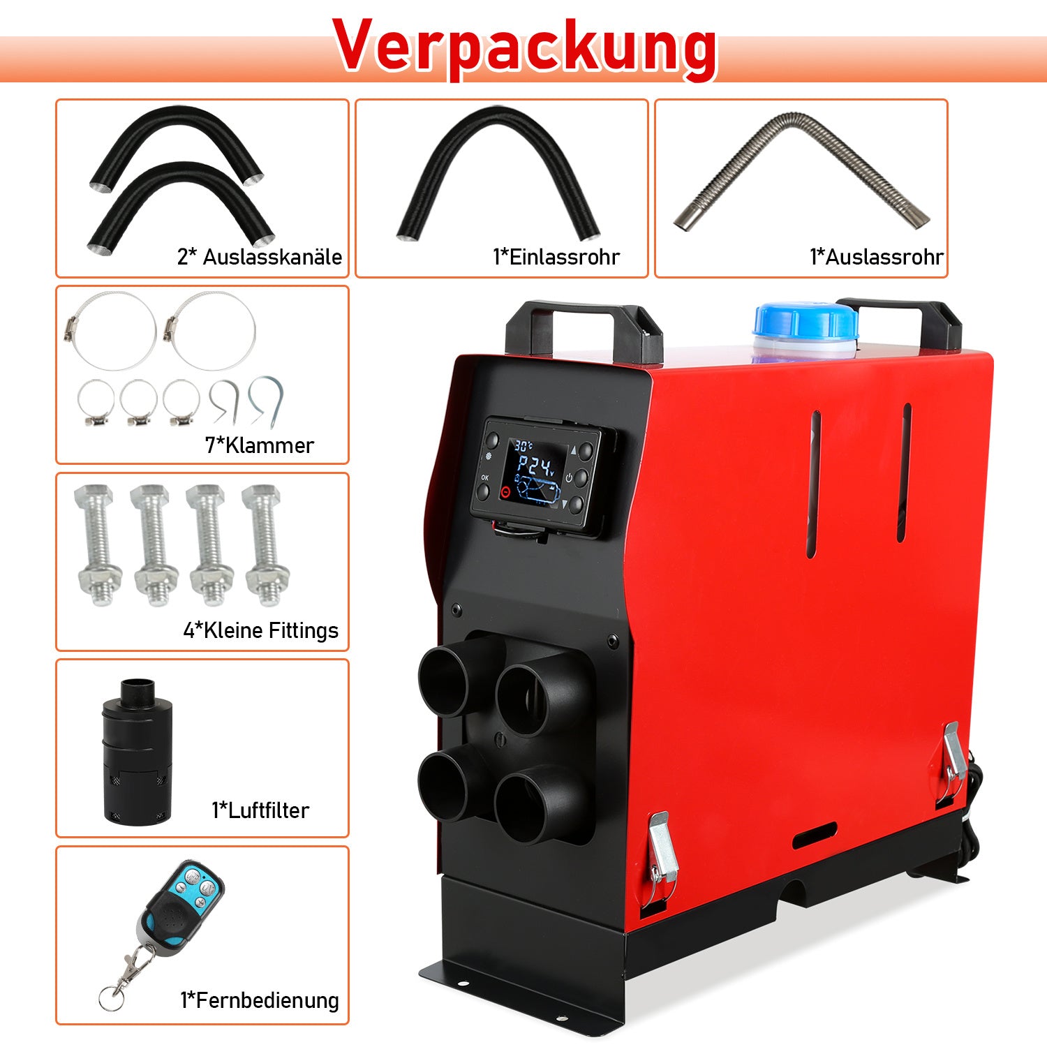 SWANEW Standheizung Diesel 8 kW – 12 V/24 V DC Luft-Dieselheizung für LKW, Auto, Camping, Wohnmobil & Boote
