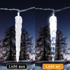 SWANEW Eiszapfen lichterkette, 40LEDs Eiszapfen, Weihnachtsbeleuchtung Innen & Außen Deko