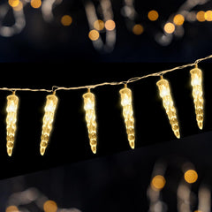 SWANEW Eiszapfen lichterkette, 40LEDs Eiszapfen, Weihnachtsbeleuchtung Innen & Außen Deko