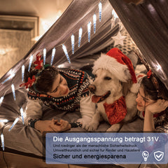 SWANEW Eiszapfen lichterkette, 40LEDs Eiszapfen, Weihnachtsbeleuchtung Innen & Außen Deko