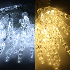 SWANEW Eiszapfen lichterkette, 40LEDs Eiszapfen, Weihnachtsbeleuchtung Innen & Außen Deko