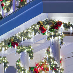 SWANEW Eiszapfen lichterkette, 40LEDs Eiszapfen, Weihnachtsbeleuchtung Innen & Außen Deko