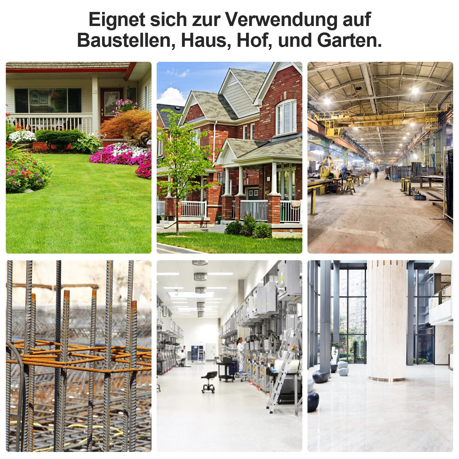 SWANEW Wandverteiler mit FI-Schutzschalter, Stromverteiler Baustromverteiler 2 x CEE 400V/16A+4 x 230V Schuko 5 Polig, IP44, mit Leitung Für Baustelle