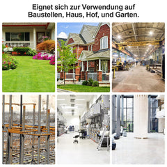 SWANEW Wandverteiler mit FI-Schutzschalter, Stromverteiler Baustromverteiler 2 x CEE 400V/16A+4 x 230V Schuko 5 Polig, IP44, mit Leitung Für Baustelle