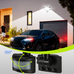 SWANEW 10-100W LED Strahler mit Bewegungsmelder, LED Fluter Kaltweiß Wandstrahler Außen IP66, Scheinwerfer, Gartenlampe, Baustrahler (kein Stecker)