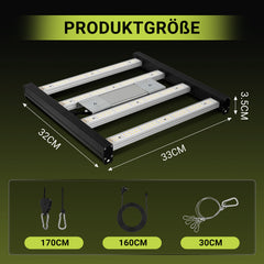 SWANEW 150W Pflanzenlampe, LED Vollspektrum Grow Lampe, Grow Light Dimmbare, Wachstumslampe