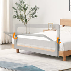 SWANEW Bettschutzgitter Kinderbett – höhenverstellbarer Rausfallschutz für Boxspringbett & Elternbett, 72–86 cm, 180° klappbar, 150/180/200 cm