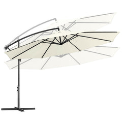 SWANEW Sonnenschirme 350/300cm, Alu Ampelschirm, Gartenschirm Sonnenschutz UV-Schutz