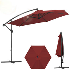 SWANEW Sonnenschirme 350/300cm, Alu Ampelschirm, Gartenschirm Sonnenschutz UV-Schutz