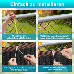 SWANEW Sonnensegel Sonnenschutz, Sonnendach HDPE Windschutz, Schattennetz mit Ösen
