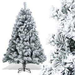 SWANEW Künstlicher Weihnachtsbaum mit Schnee, Automatischer künstlich Tannenbaum, Klapp-Schirmsystem