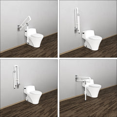 SWANEW WandstĂźtzgriff Toilette, Klappgriff Haltegriff Dusche, Rutschfeste WC Aufstehhilfe Sicherheitsgriff