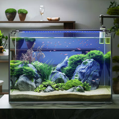 SWANEW LED Aquarium Beleuchtung 18W/30W/45W, Aquarienbeleuchtung 24/7 Modus, wasserdicht, 55-150cm, Aufsetzleuchte Vollspektrum Licht