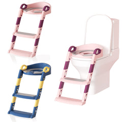 SWANEW Toilettentrainer Kinder, 3 in 1 Toilettensitz, mit Treppe Kissengriff WC Sitz