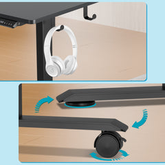 SWANEW Schreibtisch, Elektrischer Höhenverstellbarer Tischgestell 3 Memory-Steuerung, Mit Tischplatte, Standing Desk