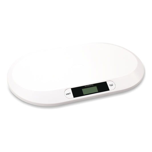 SWANEW Babywaage Flach Digitalwaage Stillwaage Tierwaage, fuer Neugeborene bis 20kg mit LCD-Display, Weiss (56cm x 35cm x 4.5cm)¡