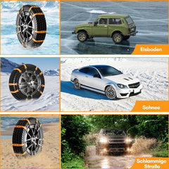 SWANEW 10x/20x Schneeketten Anfahrhilfe Auto Reifenketten Anti-Rutsch Kette