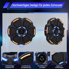SWANEW Boxmaschine Elektronische Bluetooth Wandmontage mit Handschuhen LED Musik Boxing