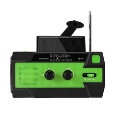 SWANEW Kurbelradio, Solar Radio, Tragbare Notfallradio 4000mAh Wiederaufladbare Powerbank Batteriebetrieben mit LED Taschenlampe & Leselicht, SOS-Alarm fĂŒr Outdoor Camping
