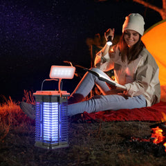 SWANEW Solar Insektenvernichter mückenlampe Mit LED-Licht, UV Fliegenfänger Elektrich 4000mAh