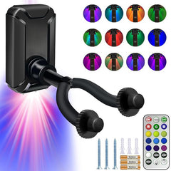 SWANEW Gitarrenhalter, Gitarrenständer, LED Gitarrenwandhalter, Gitarren Haken, für E-gitarre