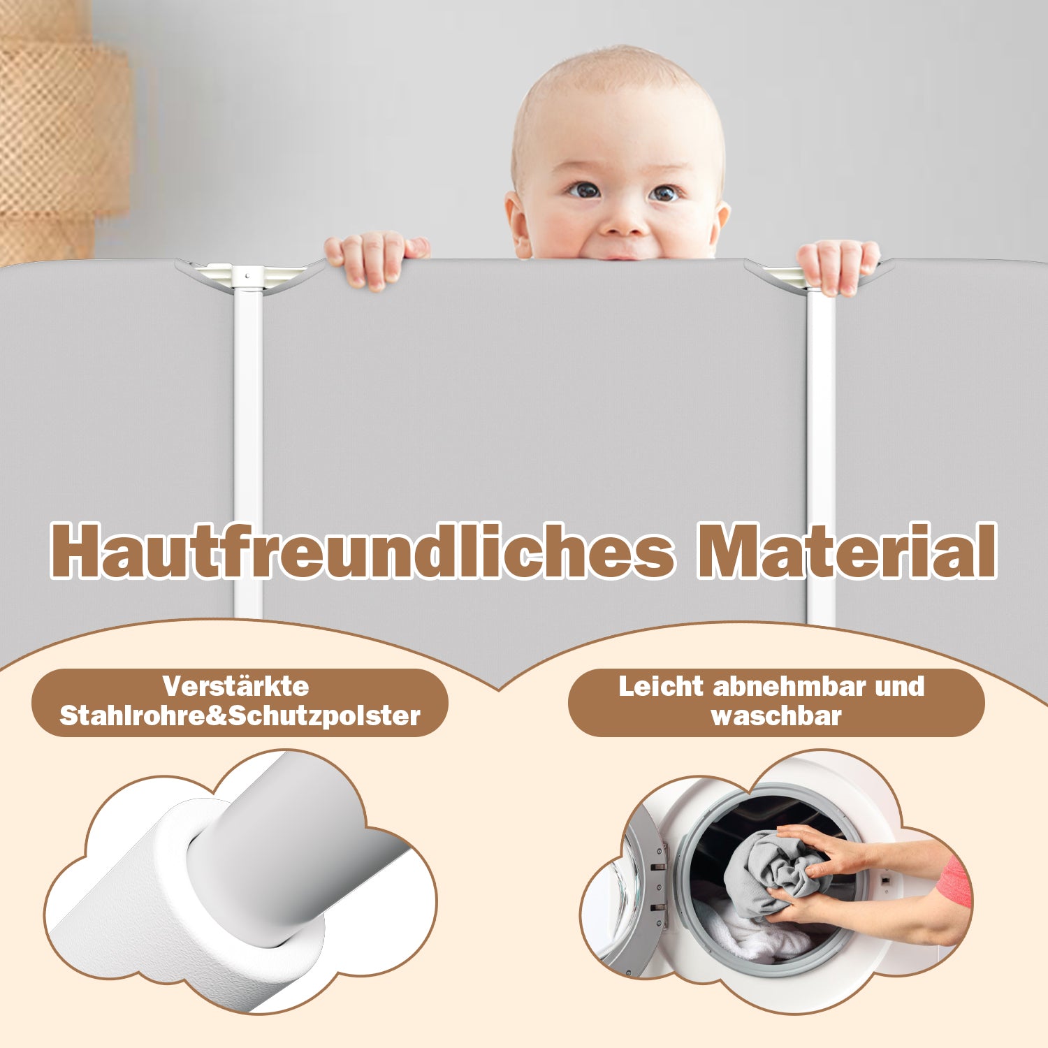 Kinderbettgitter Tragbar für Reisen