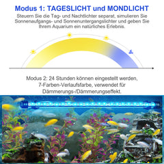 SWANEW LED Aquarium Beleuchtung18cm-112cm Aquarium Lampe RGB Aquariumleuchte