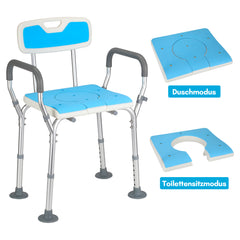 3 in 1 Duschhocker & Toilettenstuhl für Senioren