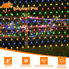 SWANEW solar lichternetz, lichternetz mit Fernbedienung, 8 Modi+TimingFunktion+MemoryFunktion, IP44, Helligkeit einstellbar
