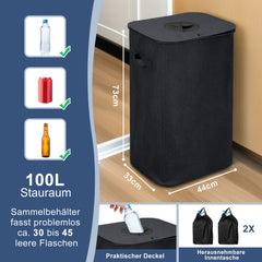 SWANEW 100L pfandflaschen, aufbewahrung, Flaschensammler, Faltbarer Fächer Sammelbehälter